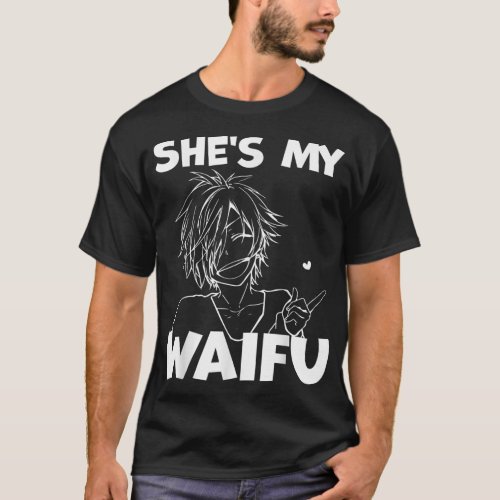 Shes My Waifu Funny Anime Matching Couple Boyfrie T_Shirt