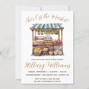 She's Off the Market! Bakery Stand Bridal Shower Invitation