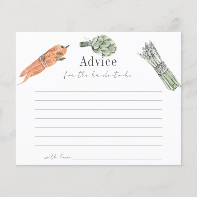 She's Off the Market Bridal Shower Advice Card (Front)
