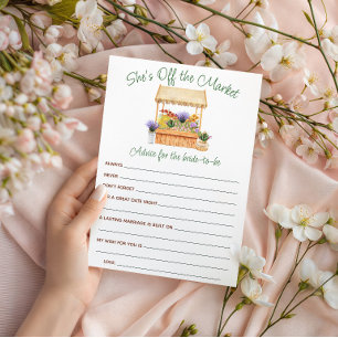 She's Off the Market Bridal Shower Advice Cards