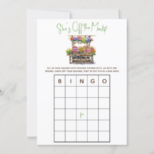 She's Off the Market Bridal Shower BINGO Game Invi Invitation