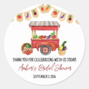 She's Off the Market Bridal Shower Favor Classic Round Sticker