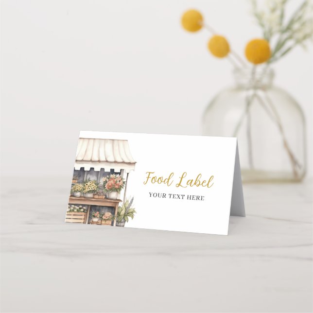 She's Off The Market Bridal Shower Food Label  Appointment Card (Front)