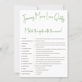 She's Off the Market Bridal Shower Game Invitation
