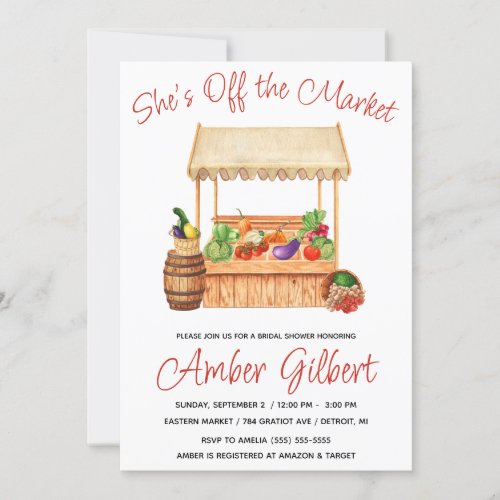 Shes Off the Market Bridal Shower Invitation