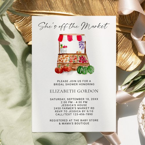 Shes Off the Market Bridal Shower Invitation