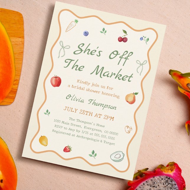 She's Off the Market Bridal Shower Invitation (Creator Uploaded)