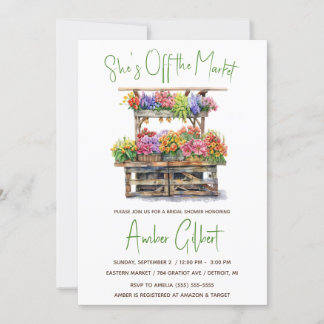She's Off the Market Bridal Shower Invitation