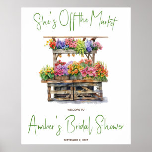She's Off the Market Bridal Shower Invitation Poster