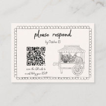 "She's Off The Market" Bridal Shower QR Code RSVP