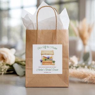 She's Off the Market Bridal Shower Square Sticker