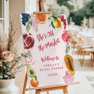 She's Off the market Bridal Shower Welcome Foam Board