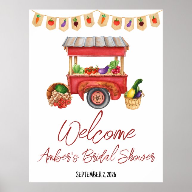 She's off the Market Bridal Shower Welcome Poster (Front)