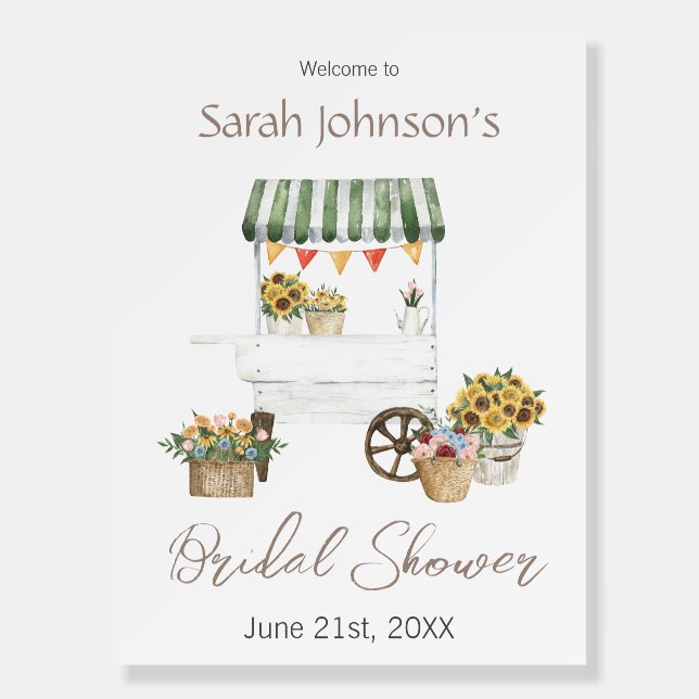 She's Off the Market Bridal Shower Welcome Sign (Front)
