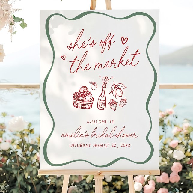 She's Off The Market Bridal Shower Welcome Sign (Creator Uploaded)