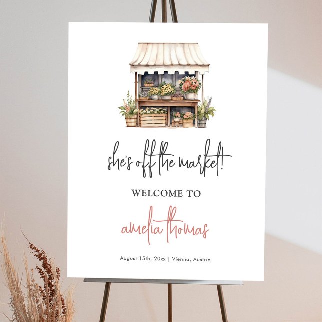 She's Off the Market Bridal Shower Welcome Sign (Creator Uploaded)