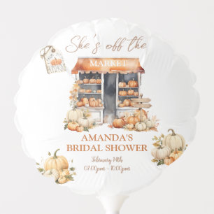 She's Off The Market Fall Pumpkin Bridal Shower Balloon