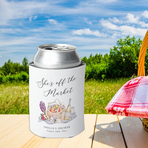 Shes Off the Market Farmers Market Bridal Shower Can Cooler