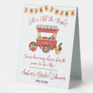 She's off the Market Guess How Many Kisses Game Table Tent