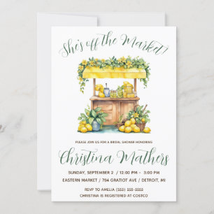 She's off the Market! Lemonade Stand Bridal Shower Invitation