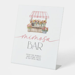 She's off the Market Mimosa Bar Pedestal Sign
