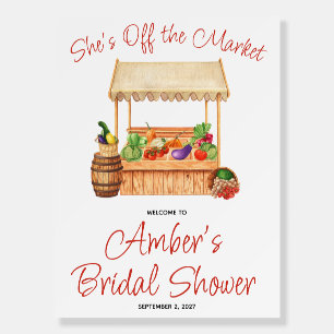 She's Off the Market, Veggie Stand Bridal Shower Foam Board