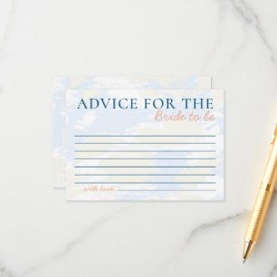 She's on Cloud 9 Advice for Bride Bridal Shower Enclosure Card