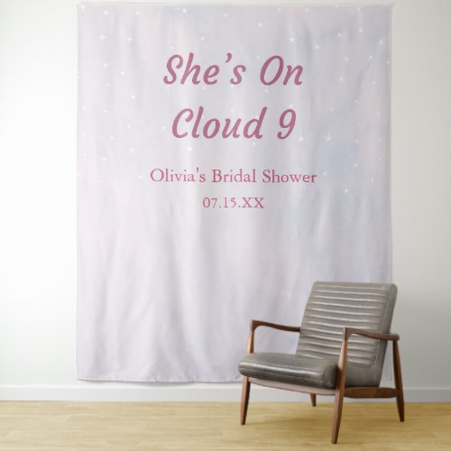 Shes On Cloud 9 Dreamy Bridal Shower Backdrop 