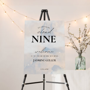 She's on cloud 9 Elegant Bridal Shower Welcome Foam Board