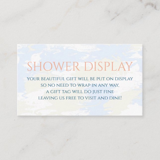She's on Cloud 9 Shower Display Bridal Shower Enclosure Card (Front)