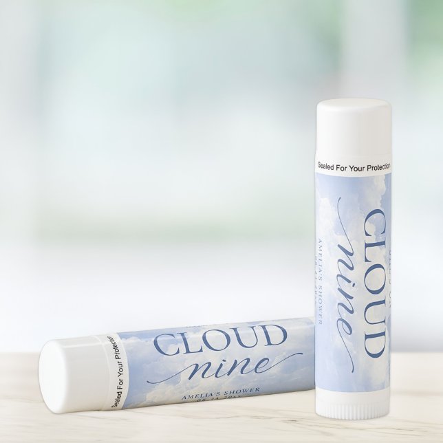 She's On Cloud Nine Blue  Bridal Shower Lip Balm (Creator Uploaded)