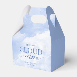 She's On Cloud Nine Blue Thank You Favor Boxes