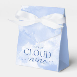 She's On Cloud Nine Blue Thank You Favor Boxes