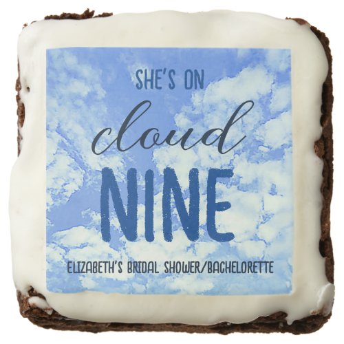 Shes On Cloud Nine Bridal ShowerBachelorette Brownie