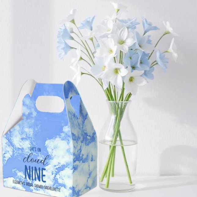 She's On Cloud Nine! Bridal Shower/Bachelorette Favor Boxes (Creator Uploaded)