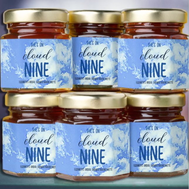 She's On Cloud Nine! Bridal Shower/Bachelorette Honey Jar Favors (Creator Uploaded)