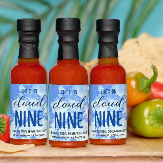 She's On Cloud Nine! Bridal Shower/Bachelorette Hot Sauces (Multi)