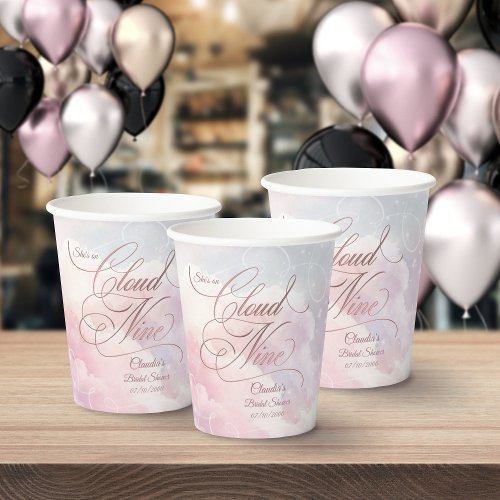 Shes On Cloud Nine Bridal Shower Paper Cups