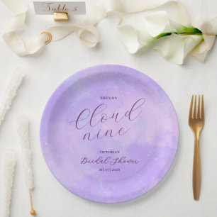 She's on Cloud Nine Bridal Shower  Paper Plates