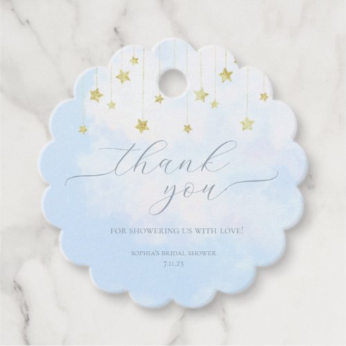 Shes On Cloud Nine Bridal Shower Party Favor Tag