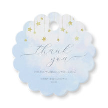 She's On Cloud Nine Bridal Shower Party Favor Tag