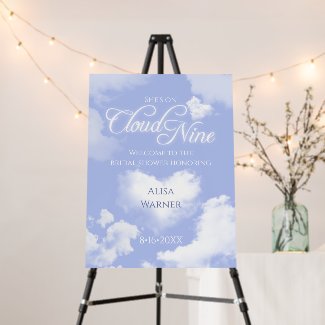 She's On Cloud Nine Bridal Shower Welcome Sign