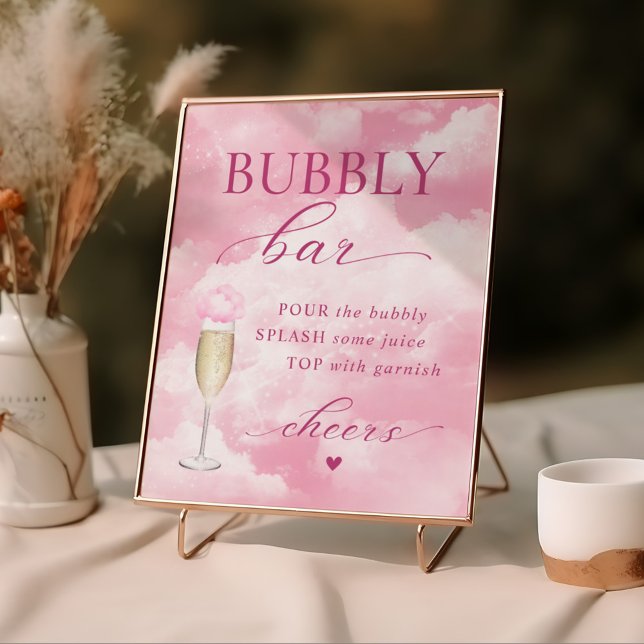 She's On Cloud Nine Bubbly Bar Poster (Creator Uploaded)