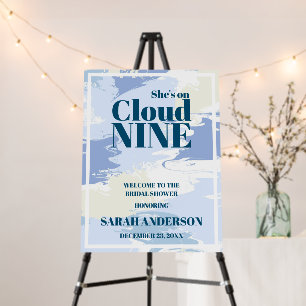She's on Cloud Nine Elegant Chic Bridal Shower Foam Board