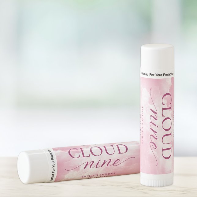 She's On Cloud Nine Pink Bridal Shower Lip Balm (Creator Uploaded)
