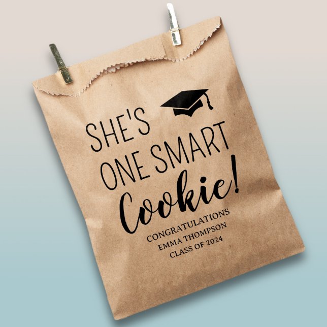 She's One Smart Cookie Class Of 2024 Graduation Favor Bag (Creator Uploaded)
