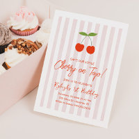 She's Our Little Cherry on Top Girls 1st Birthday