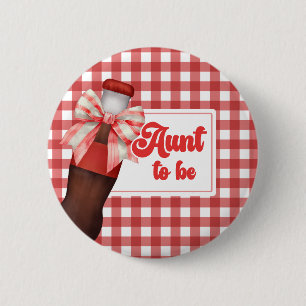 Shes Ready to Pop Baby Shower Aunt To Be Button