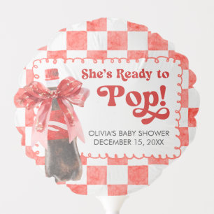 She's Ready to Pop Baby Shower Balloon