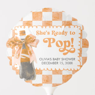 She's Ready to Pop Baby Shower Balloon